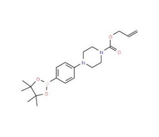 4-(4&prime;-Allyloxycarbonylpiperizino)phenylboronic acid, pinacol ester (CAS 1073354-49-0) - chemical structure image