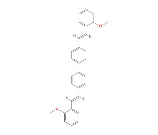 4,4&prime;-bis-[(2-Methoxyphenyl)etheneyl] 1,1&prime;-biphenyl (CAS 40470-68-6) - chemical structure image