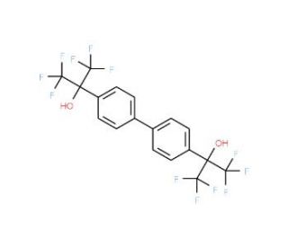 4,4&prime;-Bis(2-hydroxyhexafluoroisopropyl)biphenyl (CAS 2180-30-5) - chemical structure image