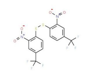 4,4&prime;-Bis(trifluoromethyl)-2,2&prime;-dinitrodiphenyldisulphide (CAS 860-39-9) - chemical structure image