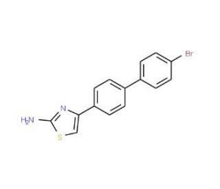 4-(4&prime;-Bromobiphenyl-4-yl)thiazol-2-ylamine (CAS 676348-26-8) - chemical structure image