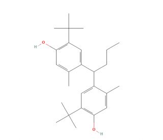 4,4&prime;-Butylidenebis(6-tert-butyl-m-cresol) (CAS 85-60-9) - chemical structure image