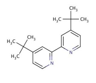 4,4&prime;-Di-tert-butyl-2,2&prime;-dipyridyl (CAS 72914-19-3) - chemical structure image