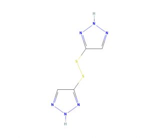 4,4&prime;-Di(1,2,3-triazolyl) Disulfide (CAS 6440-09-1) - chemical structure image