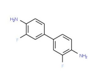 4,4&prime;-Diamino-3,3&prime;-difluorobiphenyl (CAS 448-97-5) - chemical structure image