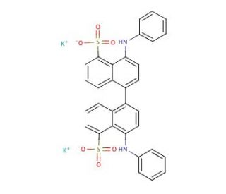 4,4&prime;-Dianilino-1,1&prime;-binaphthyl-5,5&prime;-disulfonic acid dipotassium salt (CAS 65664-81-5) - chemical structure image