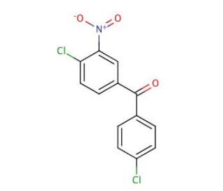 4,4&prime;-Dichloro-3-nitrobenzophenone (CAS 31431-17-1) - chemical structure image