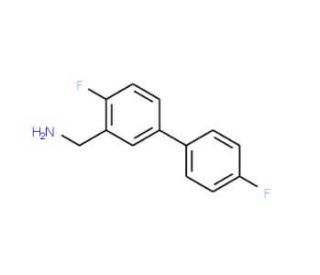 (4,4&prime;-Difluoro[1,1&prime;-biphenyl]-3-yl)methanamine - chemical structure image