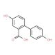 4,4′-Dihydroxy-biphenyl-2-carboxylic acid (CAS 53197-57-2) - chemical structure image