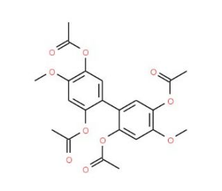 4,4&prime;-Dimethoxy-2,2&prime;5,5&prime;-tetraacetoxybiphenyl (CAS 7461-72-5) - chemical structure image