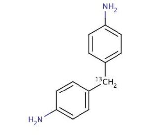 4,4&prime;-Methylene-13C-dianiline (CAS 190778-00-8) - chemical structure image