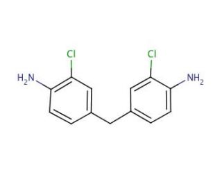 4,4&prime;-Methylene-bis(2-chloroaniline) (CAS 101-14-4) - chemical structure image