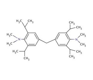 4,4&prime;-Methylenebis(2,6-diisopropyl-N,N-dimethylaniline) (CAS 169501-63-7) - chemical structure image