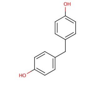 4,4&prime;-Methylenediphenol (CAS 620-92-8) - chemical structure image