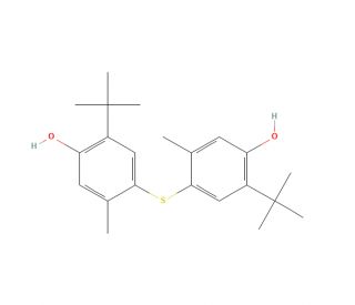 4,4&prime;-Thiobis(6-tert-butyl-m-cresol) (CAS 96-69-5) - chemical structure image