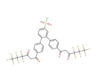 4,4&prime;&prime;-Bis(4,4,5,5,6,6,6-heptafluoro-1,3-dioxohexyl)-o-terphenyl-4&prime;-sulfonyl chloride (CAS 200862-70-0) - chemical structure i