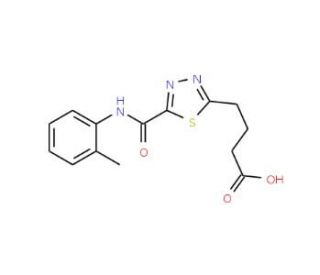 4-(5-{[(2-Methylphenyl)amino]carbonyl}-1,3,4-thiadiazol-2-yl)butanoic acid - chemical structure image