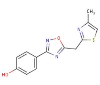 4-{5-[(4-methyl-1,3-thiazol-2-yl)methyl]-1,2,4-oxadiazol-3-yl}phenol - chemical structure image
