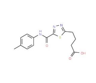 4-(5-{[(4-Methylphenyl)amino]carbonyl}-1,3,4-thiadiazol-2-yl)butanoic acid - chemical structure image