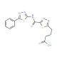 4-(5-{[(5-Phenyl-1,3,4-thiadiazol-2-yl)amino]-carbonyl}-1,3,4-thiadiazol-2-yl)butanoic acid - chemical structure image