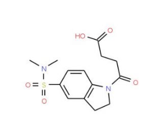 4-{5-[(Dimethylamino)sulfonyl]-2,3-dihydro-1H-indol-1-yl}-4-oxobutanoic acid (CAS 393795-65-8) - chemical structure image