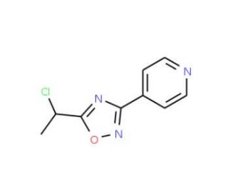 4-[5-(1-chloroethyl)-1,2,4-oxadiazol-3-yl]pyridine - chemical structure image