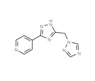 4-[5-(1H-1,2,4-Triazol-1-ylmethyl)-1H-1,2,4-triazol-3-yl]pyridine (CAS 477852-54-3) - chemical structure image