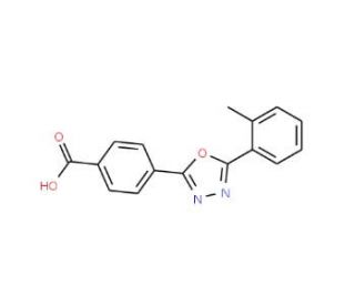 4-[5-(2-methylphenyl)-1,3,4-oxadiazol-2-yl]benzoic acid - chemical structure image