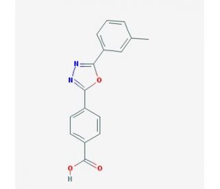 4-[5-(3-methylphenyl)-1,3,4-oxadiazol-2-yl]benzoic acid - chemical structure image
