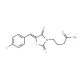 4-[5-(4-Chloro-benzylidene)-4-oxo-2-thioxo-thiazolidin-3-yl]-butyric acid (CAS 17385-93-2) - chemical structure image
