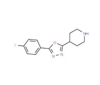 4-[5-(4-Fluorophenyl)-1,3,4-oxadiazol-2-yl]-piperidine (CAS 493024-40-1) - chemical structure image