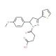 4-[5-(4-Methoxy-phenyl)-3-thiophen-2-yl-4,5-dihydro-pyrazol-1-yl]-4-oxo-butyric acid (CAS 332390-97-3) - chemical structure i