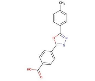 4-[5-(4-methylphenyl)-1,3,4-oxadiazol-2-yl]benzoic acid - chemical structure image