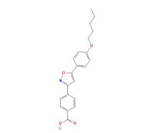 4-(5-{4-[(Pent-1-yl)oxy]phenyl}isoxazol-3-yl)benzoic acid (CAS 179162-55-1) - chemical structure image
