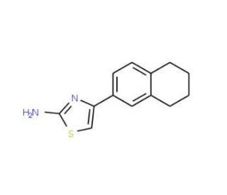 4-(5,6,7,8-Tetrahydro-naphthalen-2-yl)thiazol-2-ylamine (CAS 87999-04-0) - chemical structure image