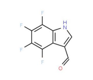 4,5,6,7-Tetrafluoro-1H-indole-3-carboxaldehyde (CAS 30683-38-6) - chemical structure image