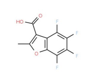 4,5,6,7-tetrafluoro-2-methyl-1-benzofuran-3-carboxylic acid (CAS 3265-72-3) - chemical structure image