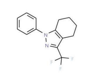 4,5,6,7-Tetrahydro-1-phenyl-3-(trifluoromethyl)-1H-indazole - chemical structure image