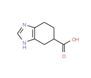 4,5,6,7-Tetrahydro-1H-benzoimidazole-5-carboxylic acid (CAS 26751-24-6) - chemical structure image