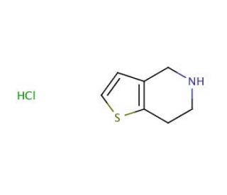 4,5,6,7-Tetrahydro-thieno[3,2-c]pyridine Hydrochloride (CAS 28783-41-7) - chemical structure image