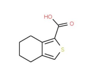 4,5,6,7-Tetrahydrobenzo[c]thiophene-1-carboxylic acid (CAS 6435-75-2) - chemical structure image