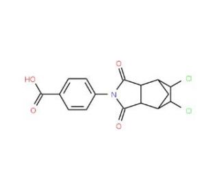 4-(5,6-dichloro-1,3-dioxooctahydro-2H-4,7-methanoisoindol-2-yl)benzoic acid - chemical structure image