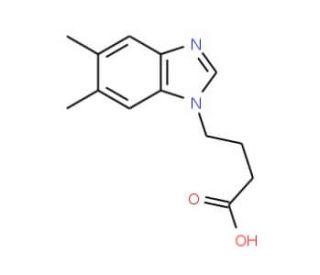 4-(5,6-dimethyl-1H-1,3-benzodiazol-1-yl)butanoic acid - chemical structure image