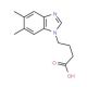 4-(5,6-dimethyl-1H-1,3-benzodiazol-1-yl)butanoic acid - chemical structure image