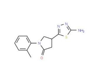 4-(5-Amino-1,3,4-thiadiazol-2-yl)-1-(2-methylphenyl)pyrrolidin-2-one - chemical structure image
