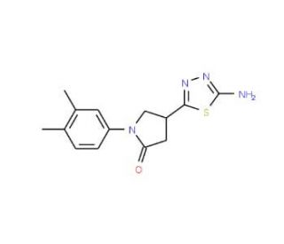 4-(5-Amino-1,3,4-thiadiazol-2-yl)-1-(3,4-dimethylphenyl)pyrrolidin-2-one - chemical structure image