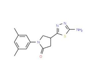 4-(5-Amino-1,3,4-thiadiazol-2-yl)-1-(3,5-dimethylphenyl)pyrrolidin-2-one - chemical structure image