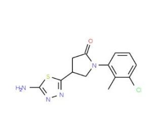 4-(5-Amino-1,3,4-thiadiazol-2-yl)-1-(3-chloro-2-methylphenyl)pyrrolidin-2-one - chemical structure image