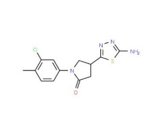 4-(5-Amino-1,3,4-thiadiazol-2-yl)-1-(3-chloro-4-methylphenyl)pyrrolidin-2-one - chemical structure image