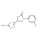 4-(5-Amino-1,3,4-thiadiazol-2-yl)-1-(3-methylphenyl)pyrrolidin-2-one - chemical structure image